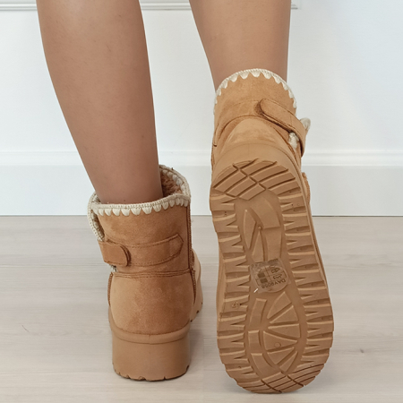 Cizme scurte camel imblanite DAY9058 116 [4]