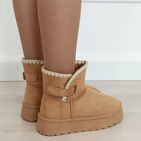Cizme scurte camel imblanite DAY9058 116 [5]