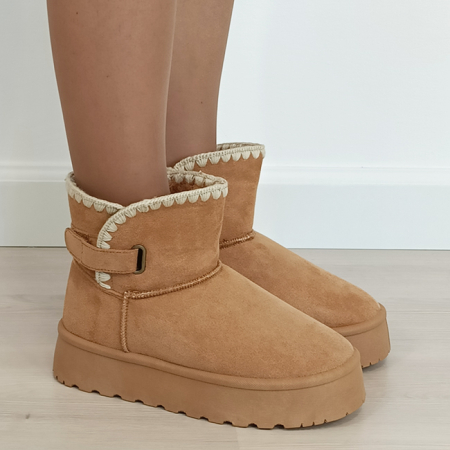 Cizme scurte camel imblanite DAY9058 116 [6]