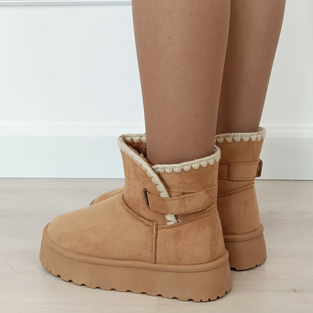 Cizme scurte camel imblanite DAY9058 116 [2]