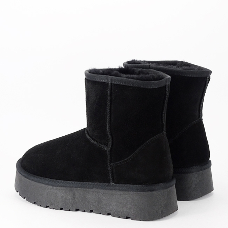 Cizme scurte negre din piele naturala W5825 110 [2]