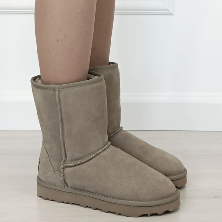 Cizme taupe din piele naturala L7830. 111 [6]