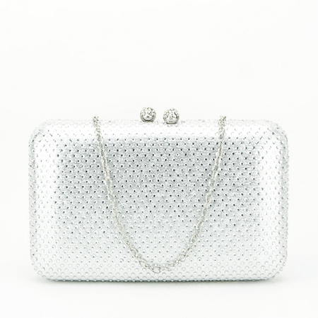 Clutch argintiu cu pietricele 6157 05 [1]