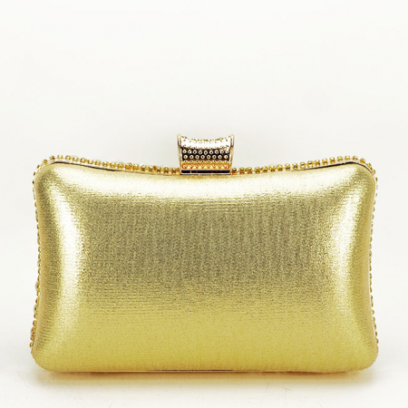Clutch auriu cu strasuri BYH-802 05 [3]