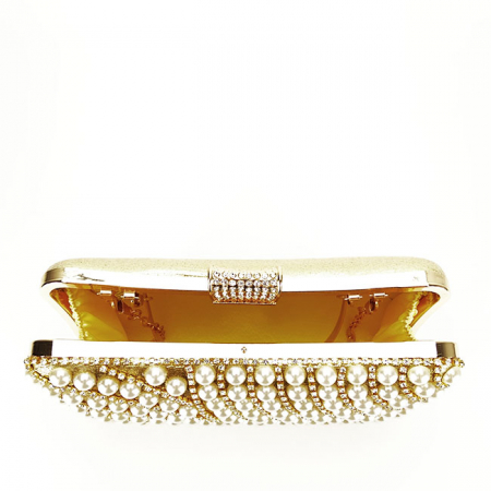 Clutch auriu cu strasuri BYH-802 05 [6]