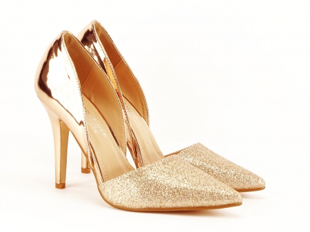 PANTOFI CHAMPAGNE DECUPATI LATERAL MEGAN [2]