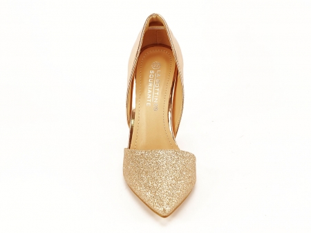 PANTOFI CHAMPAGNE DECUPATI LATERAL MEGAN [5]