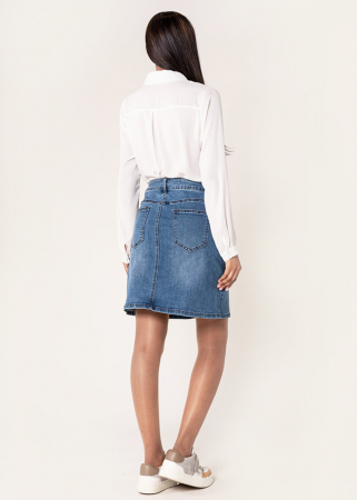 Fusta scurta albastra de denim P213 M10 [3]