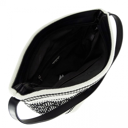 Geanta alba cu model traditional negru 6957-1 15 [7]