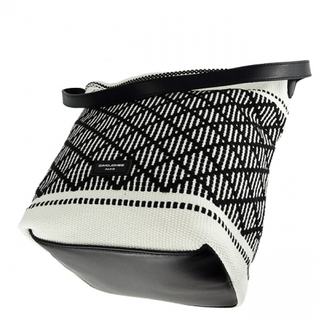Geanta alba cu model traditional negru 6957-1 15 [5]