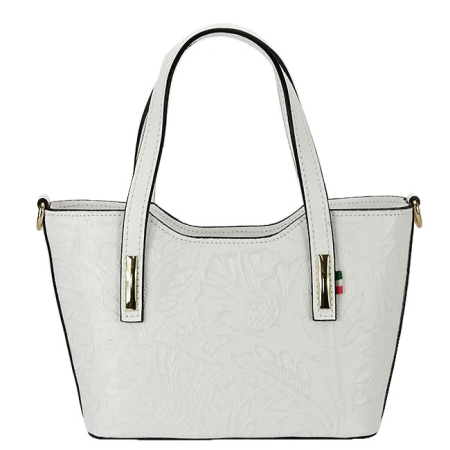 Accesorii - Geanta alba din piele naturala 8904 131