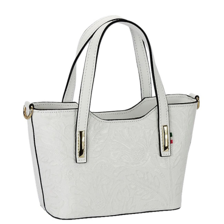 Geanta alba din piele naturala 8904 131 [2]