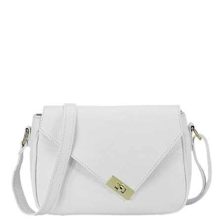 Noutati - Geanta alba din piele naturala 8911 128