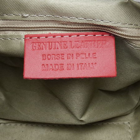 Geanta alba din piele naturala cu imprimeu floral 8904 131 [9]