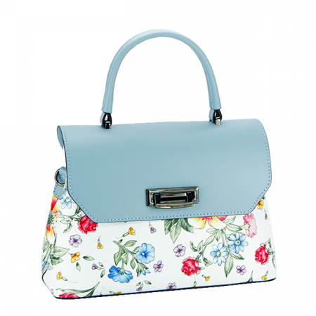Geanta albastra cu imprimeu floral 8959 124 [1]