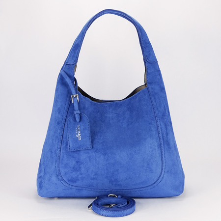 Geanta albastra mare din velur DIANA&CO DJC901-3 12 [6]