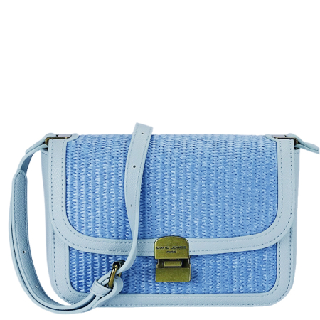 Femei - Geanta albastru deschis crossbody cu model impletit CM7497 15