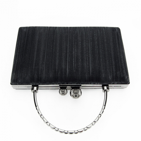 Geanta neagra clutch resigilata cu maner BME-622-RESIG [4]