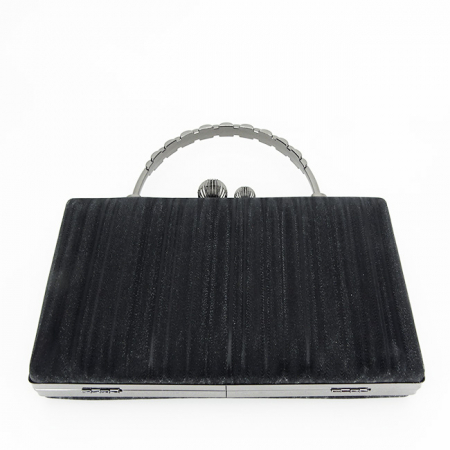 Geanta neagra clutch resigilata cu maner BME-622-RESIG [3]