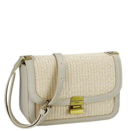 Geanta bej crossbody cu model impletit CM7497 15 [2]