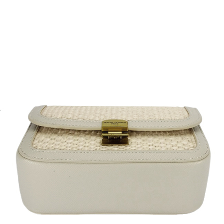 Geanta bej crossbody cu model impletit CM7497 15 [5]