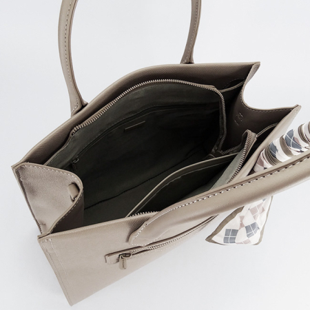 Geanta bej David Jones Paris cu esarfa  CM7642-1 11 [8]