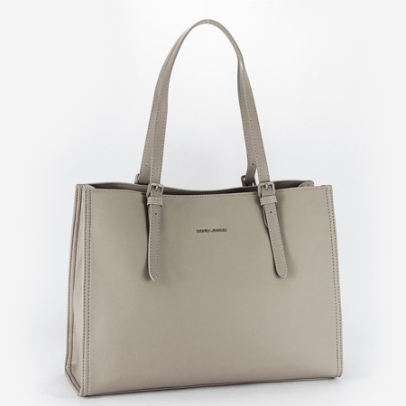 Accesorii - Geanta bej David Jones Paris de talie mare CM8234 M13