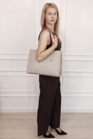 Geanta bej David Jones Paris de talie mare CM8234 M13 [1]