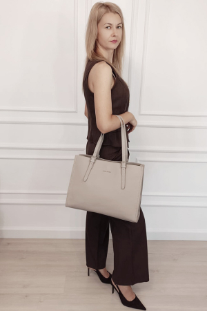 Geanta bej David Jones Paris de talie mare CM8234 M13 [2]