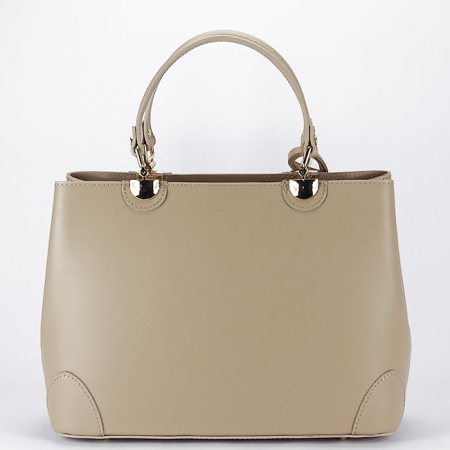 Geanta bej de talie mare din piele naturala 1330 M9 [3]