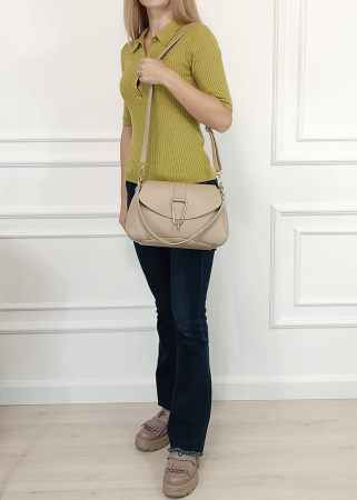 Geanta bej taupe din piele naturala 1755 125 [2]