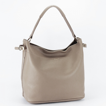 Geanta bej taupe Flora&CO Paris cu borseta detasabila F6966 M11 [2]