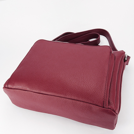 Geanta bordeaux din piele naturala Camelia 124 [4]