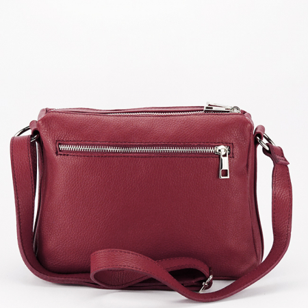 Geanta bordeaux din piele naturala Camelia 124 [3]