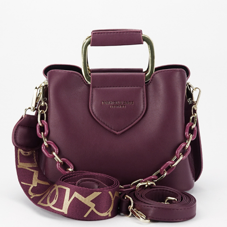 Accesorii - Geanta bordeaux inchis mica de dama 2028 14