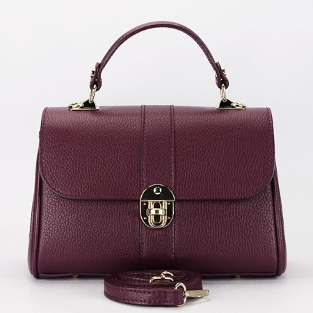 Geanta bordo din piele naturala 1724 132 [5]