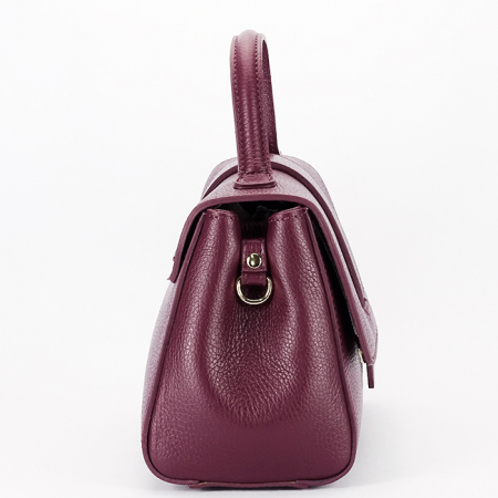 Geanta burgundy din piele naturala 1047 123 [3]