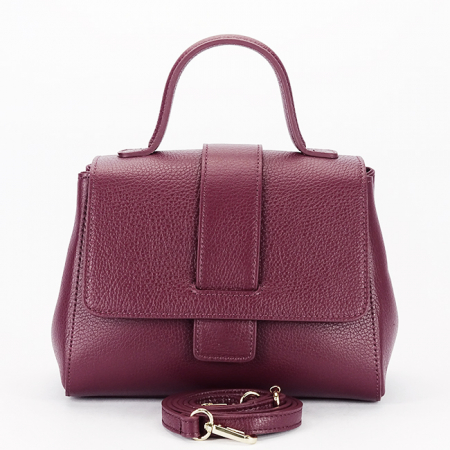Geanta burgundy din piele naturala 1047 123 [6]