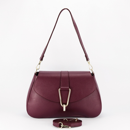 Geanta burgundy din piele naturala 1755 125 [5]