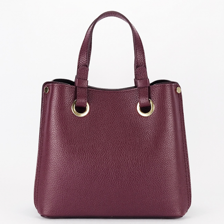 Accesorii - Geanta burgundy medie din piele naturala 8916 129