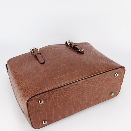 Geanta camel cu print reptila X9530 11 [6]