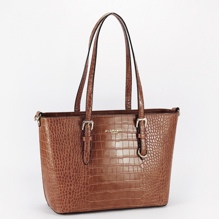 Geanta camel cu print reptila X9530 11 [2]