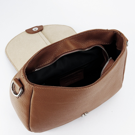 Geanta camel din piele naturala 8960 123 [9]