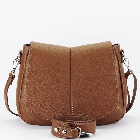 Geanta camel din piele naturala 8960 123 [6]