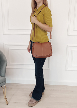 Geanta camel din piele naturala 8960 123 [2]