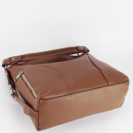 Geanta camel medie din piele naturala 8931 124 [6]