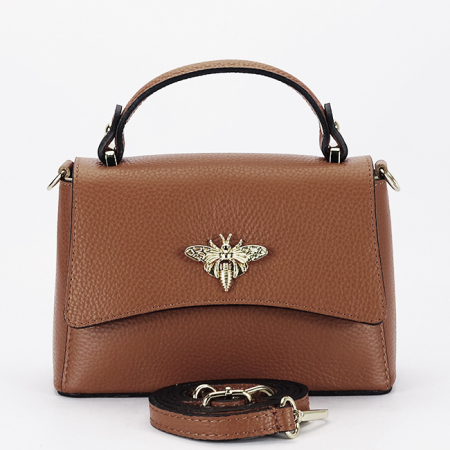 Geanta camel mica din piele naturala 1523 120 [4]