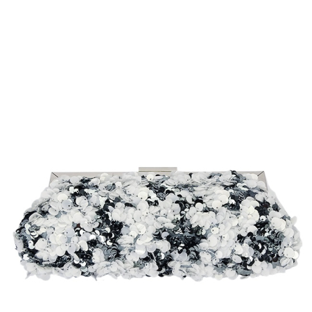 Geanta clutch alb/arginitiu cu paiete BMN-1248 06 [4]