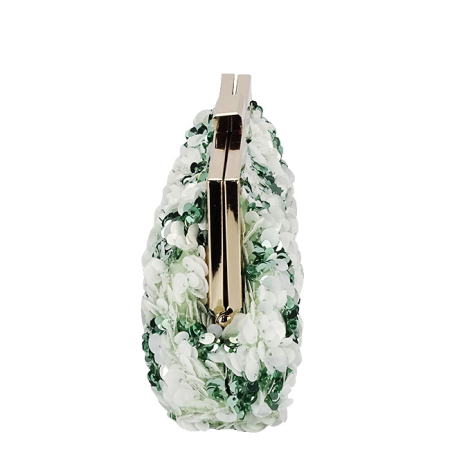 Geanta clutch alb/verde cu paiete BMN-1248 06 [2]