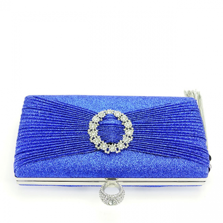 Geanta clutch cu brosa BYH8815 05 Albastru [6]